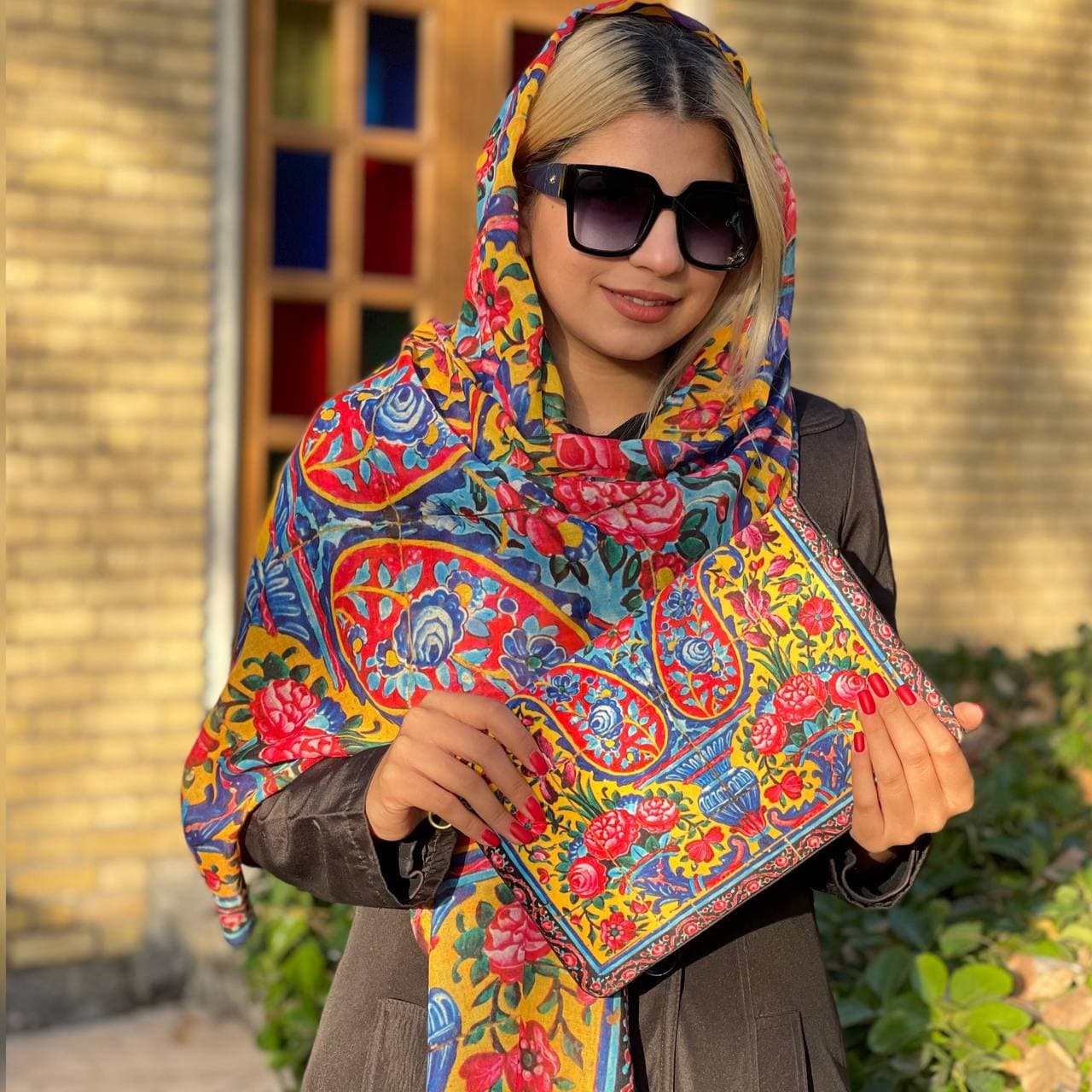 ست شال و کیف طرح نصیرالملک